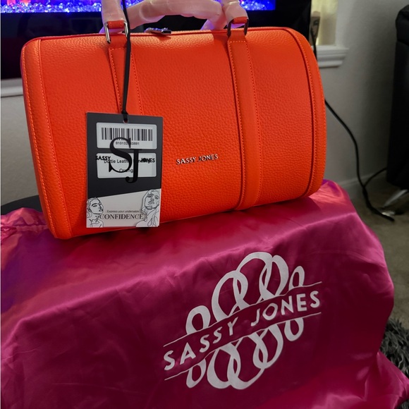 Sassy Jones Handbags - Sassy Jones Vibrant Orange Satchel